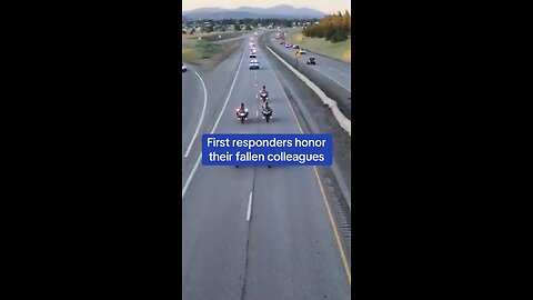 Rescue vehicles line up to honor fallen heroes after Idaho gunman's deadly rampage on Sunday