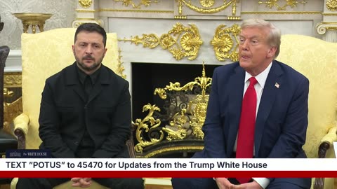 President Trump Participates in a Bilateral Meeting with Zelensky from Ukraine 