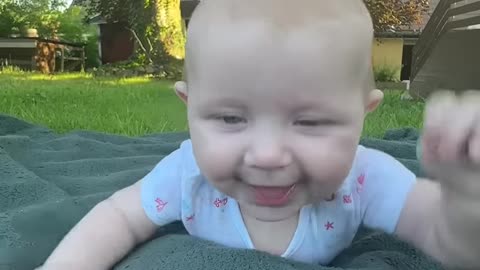 garden tummy time fun with baby kayla – day 163