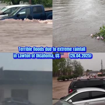 🚨Terrible floods due to extreme rainfall in Lawton of Oklahoma, US 🇺🇸 (26.04.2025)