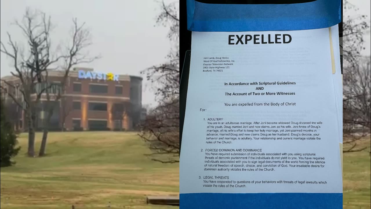 EXPELLED: Daystar, Joni Lamb, Doug Weiss, Daystar Television Network, Word Of God Fellowship