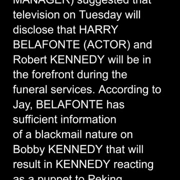 ROBERT KENNEDY SENIOR BLACKMAILED