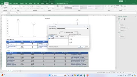 Create A Timeline in Excel Construction Project