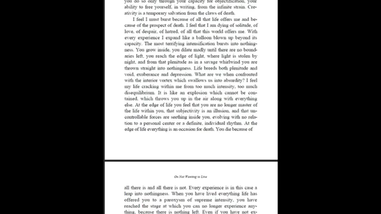 103.Reading from Cioran's On the Heights of Despair