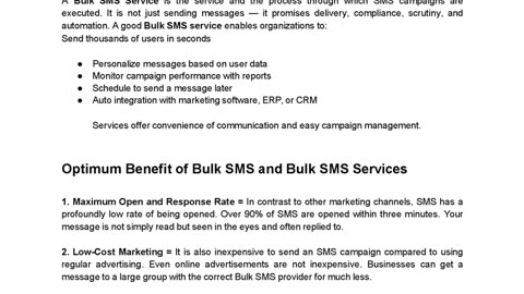 Bulk SMS & Bulk SMS Services for Smart Business Growth