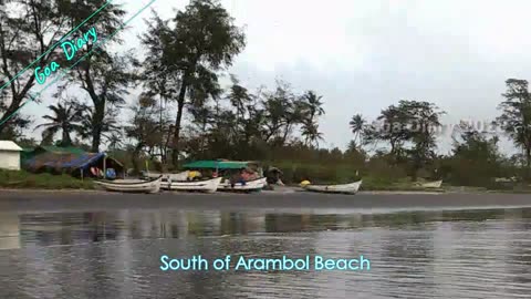 Walking from Arambol beach North to Mandrem Beach, Goa