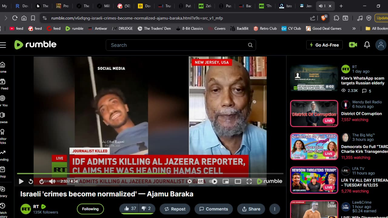 Israeli State Killing All Real Reporters Who Don't Tell the News They Want it