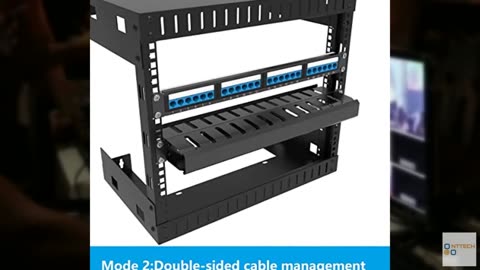 Jingchengmei 2 Pack of All Metal 1U Cable Management Horizontal Rack Mount Cable