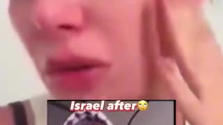 The same Israeli was making fun of Palestinian suffering now she cries