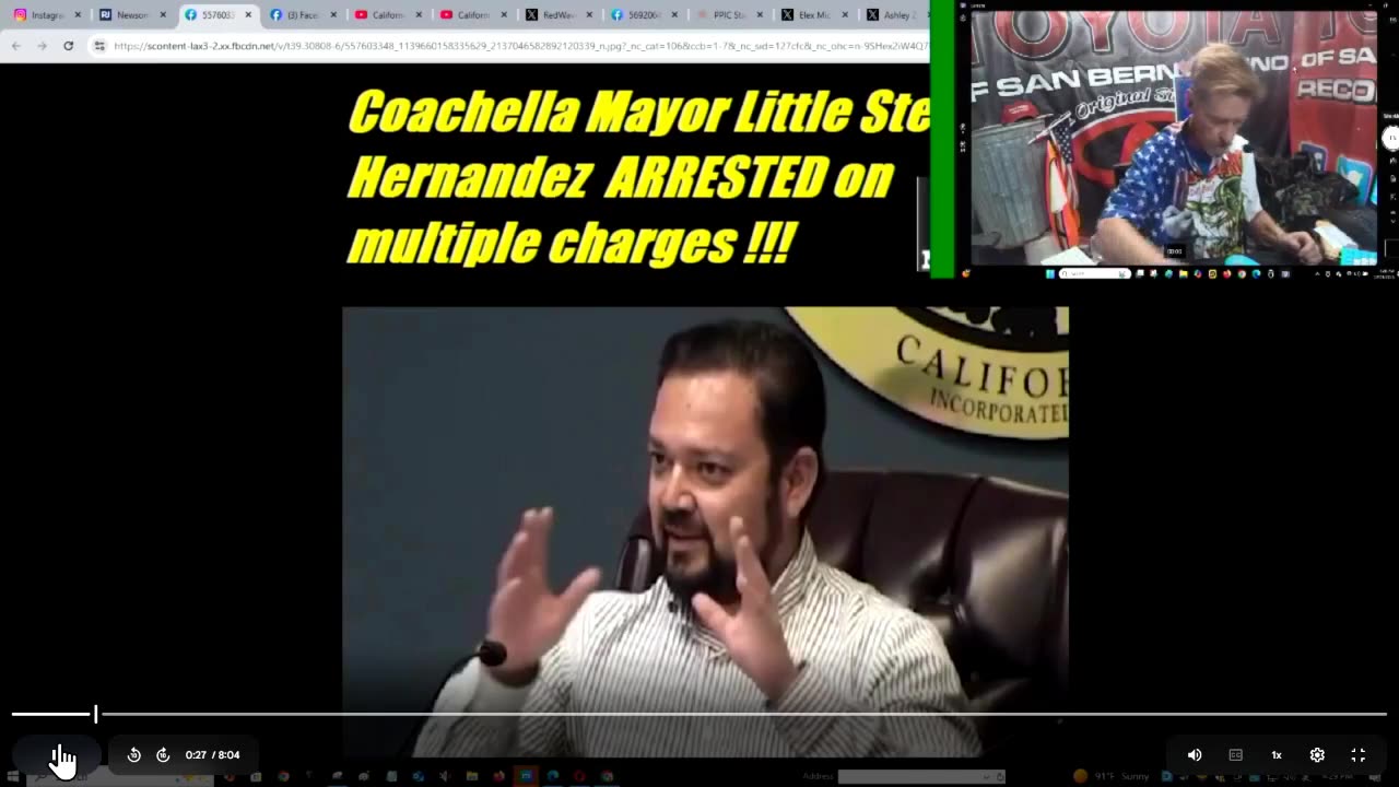 NEWSOM HEAD PIMP OF CA! IE Mayor arrested for MULTIPLE FELONIES! Vote fraud in Ca!