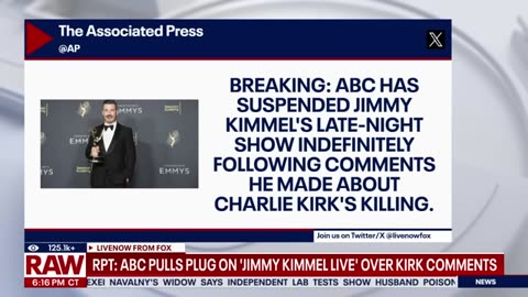 Jimmy Kimmel show pulled indefinitely over charlie kirk comments