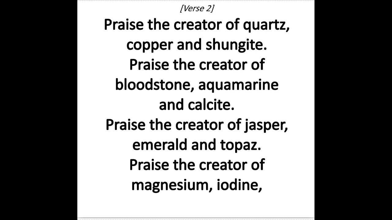 Praise The Creator original gospel song lyrics video