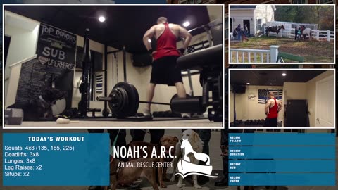 LBL Session w/Remy Pup [Week 19] - Leg Day // Animal Rescue Stream :)
