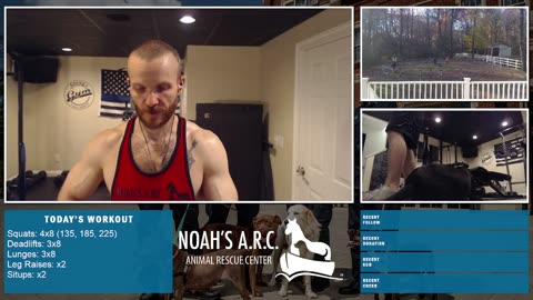 LBL Session w/Remy Pup [Week 19] - Leg Day // Animal Rescue Stream :)