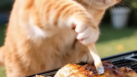 The_fat_orange_cat_was_finally_caught_by_the_pig.😂😂#shorts_#aistory__#cat