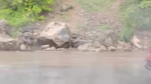 JUST IN: Violent flash flooding is now sweeping away buildings in Ruidoso, New Mexico.