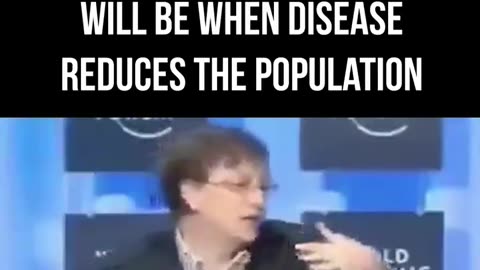 BILL GATES/KLAUS SCHWAB 2008 DISCUSSING HOW GREAT WHEN DISEASE REDUCES THE POPULATION.