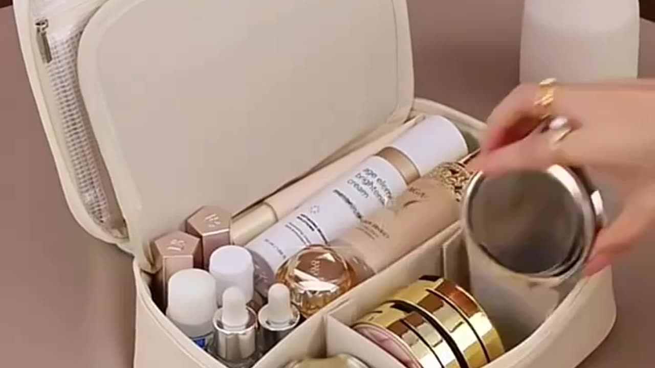 Large Capacity Makeup Bag with Removable Dividers