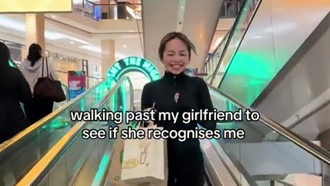 😳 Walking Past My GF To See If She Recognizes Me! | FunFM