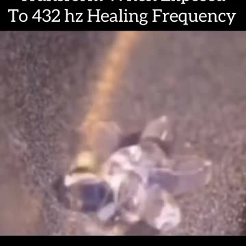 Watch a Water droplet transform when exposed to 432 hz healing frequency.
