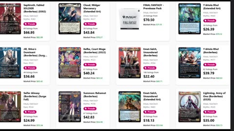 Final Fantasy finally prices finally crashing??