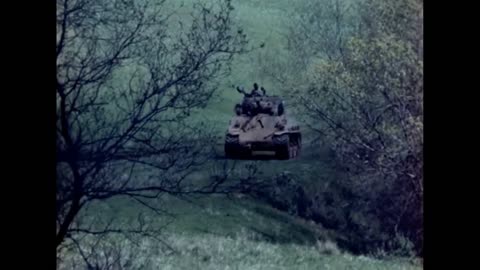 US Tank Maneuvers Mid-1940's - Original Color Footage