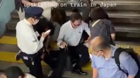 Japanese women joined to stop a man who was taking inappropriate photos of girls on the subway