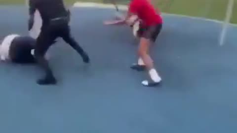 Blacks kids beat up White kid