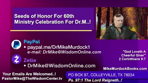 Thurs. July 3 - Wisdom World LIVE With Mike Murdock..!!!