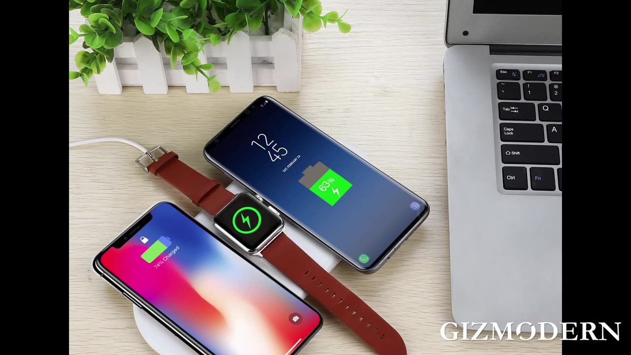 Faster-than-ever Wireless Charging Station for Apple Watch & Qi-enabled Phones