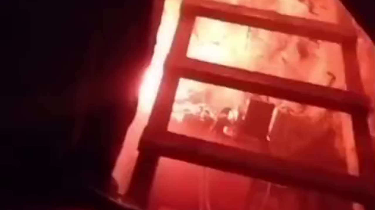 Russians Trapped Inside of Burning Dugout