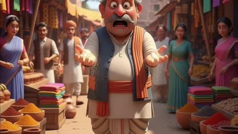 "The Magical Clay Pot and the Greedy Moneylender"