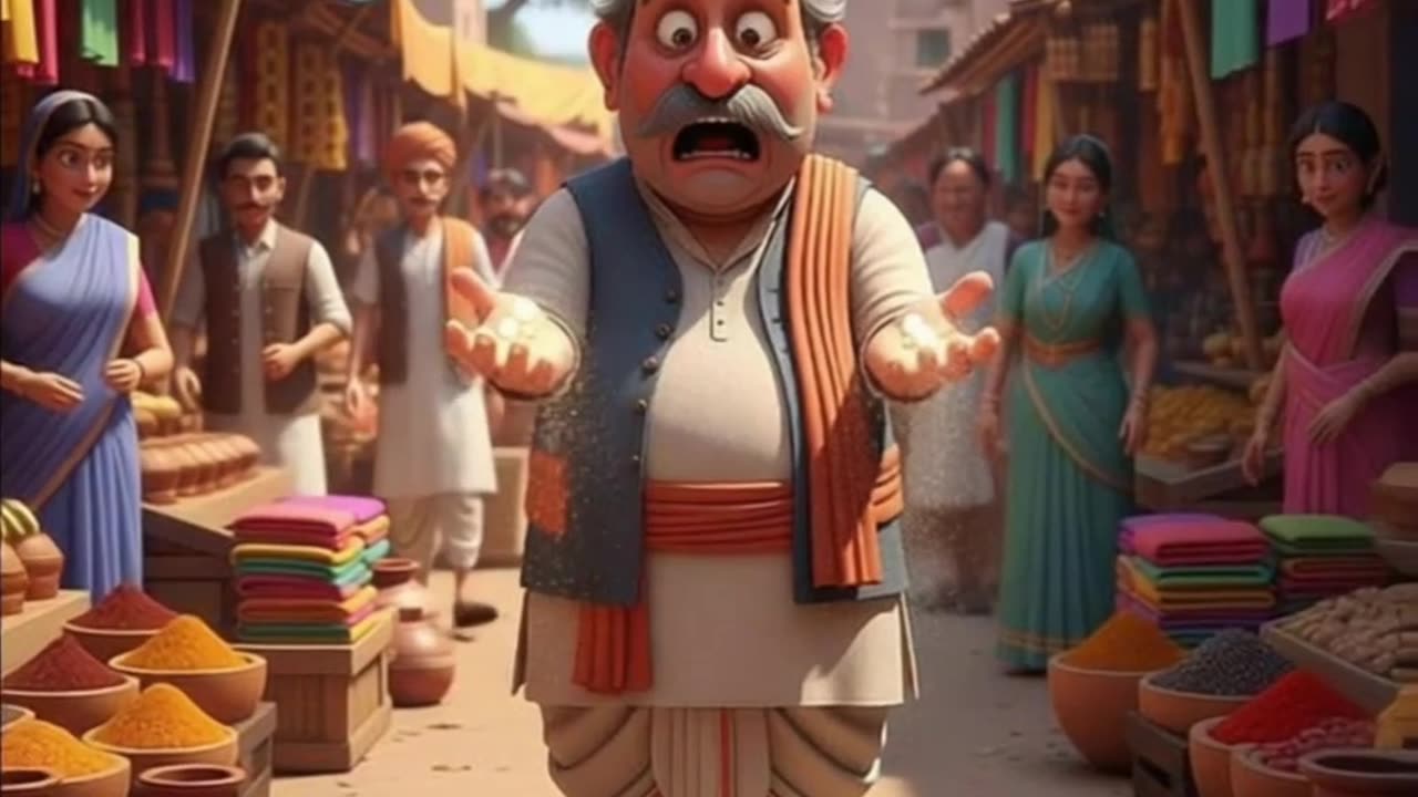 "The Magical Clay Pot and the Greedy Moneylender"