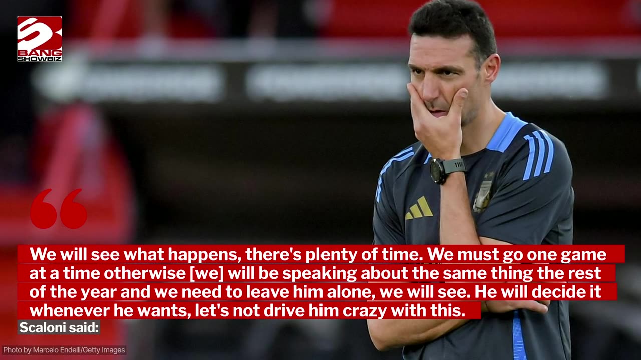 Coach Scaloni says Messi will decide if he plays at the 2026 World Cup. 4o