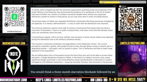 Israel Starving Palestinians to DEATH in Gaza | @GetIndieNews