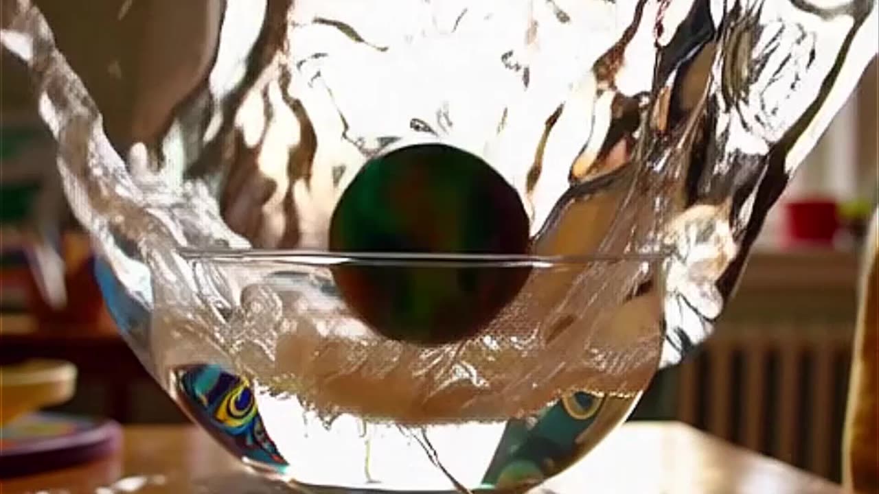 Slow-Mo Splash Lab: Saturday Experiments . #aivideoeditor #aishortfilm