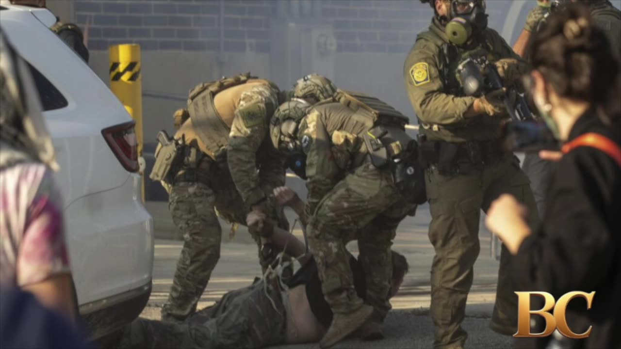 Protesters clash with agents at Chicago ICE facility as official denies its closure