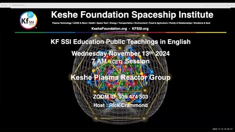 Keshe Plasma Reactor Group 2024-11-13-T1