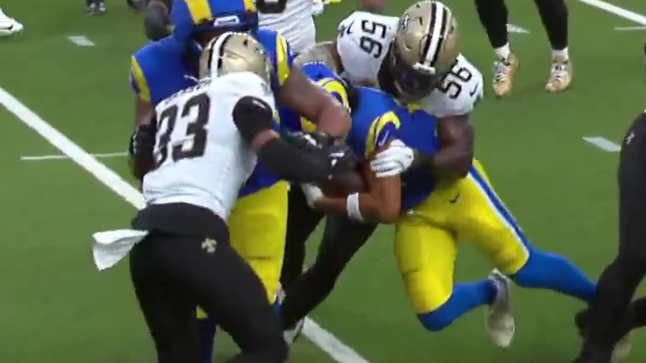 Rams WR Puka Nacua suffered a ‘chest' injury and is questionable to return.