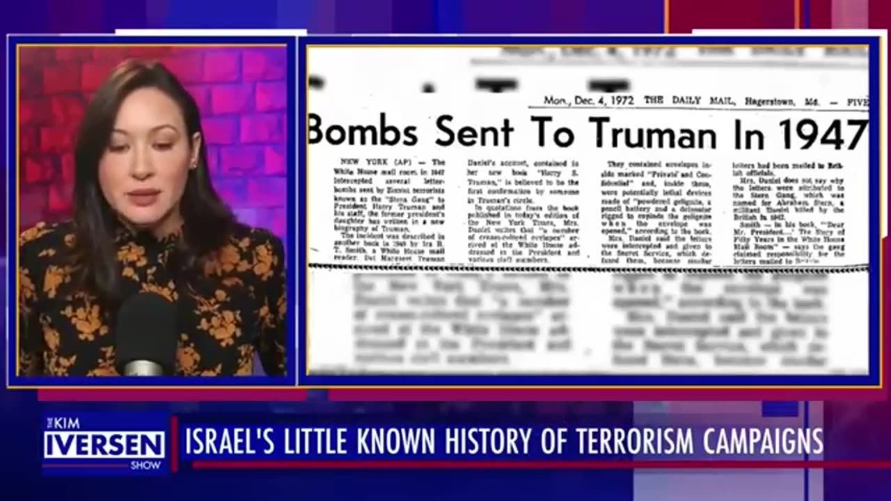 (Kim Iversen) Very Informative List of Prior Zionist Terror Attacks