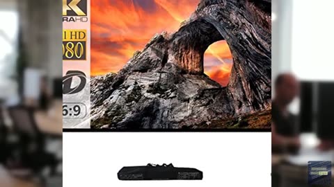 Outdoor Projector Screen with Stand 100 Inch: Portable Projection Screen for Out