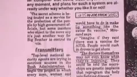 Secret Plan to Tag Every Man, Woman and Child