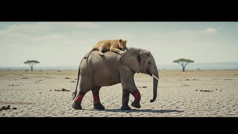 Elephant Saves Lion Cub! Unlikely Friendship