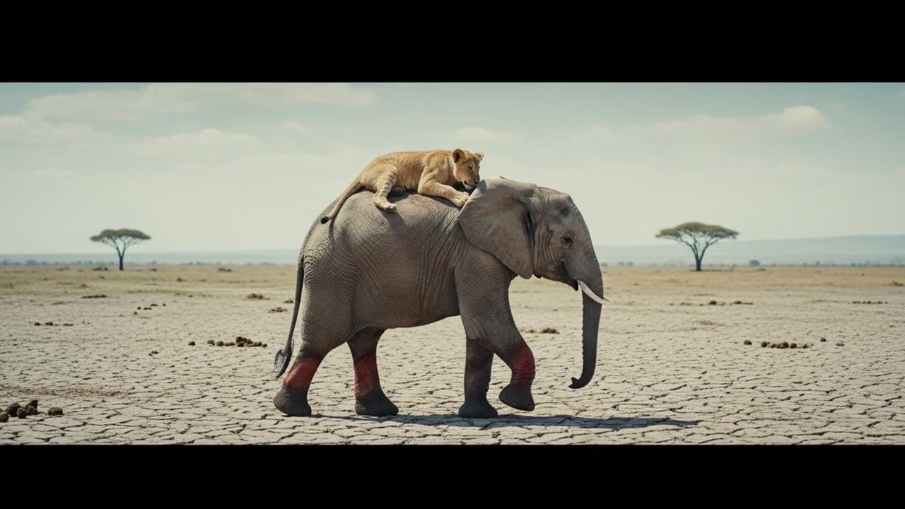 Elephant Saves Lion Cub! Unlikely Friendship