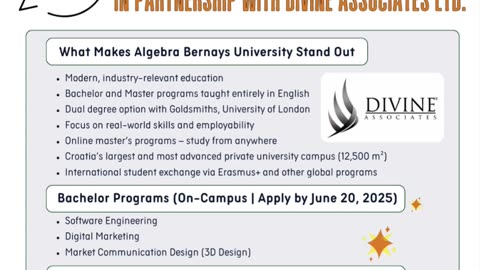 World-Class Education in Croatia – Apply for Dual Degrees with Divine Associates Ltd