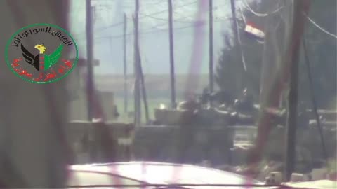 Syrian War in Aleppo governate, Metis atgm vs. T-72, hit (Ahrar al-Sham) 2013.02.15