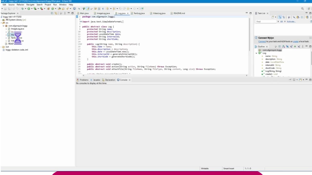 Student Work(Java)| 24F_CST8288N_800 OOP with Design Patterns Assignment 1 Output Video | Algonquin
