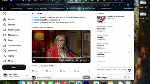 5/23/25 Tucker int. W Catherine Fitts is Trump trying to enslave in the name of freedom?