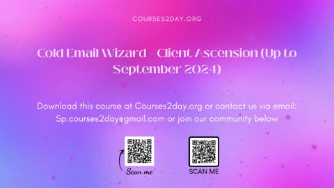 [GET] Cold Email Wizard – Client Ascension (Up to September 2024)