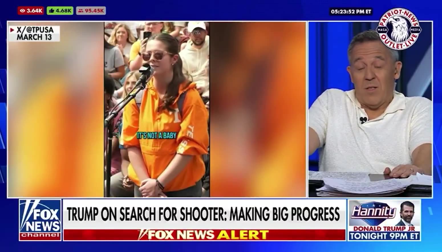 Greg Gutfeld @greggutfeld : “The Democrats didn’t target POLITICIANS,